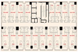 鸡西万达广场公寓-户型图1室1厅1卫1厨建面55.58㎡