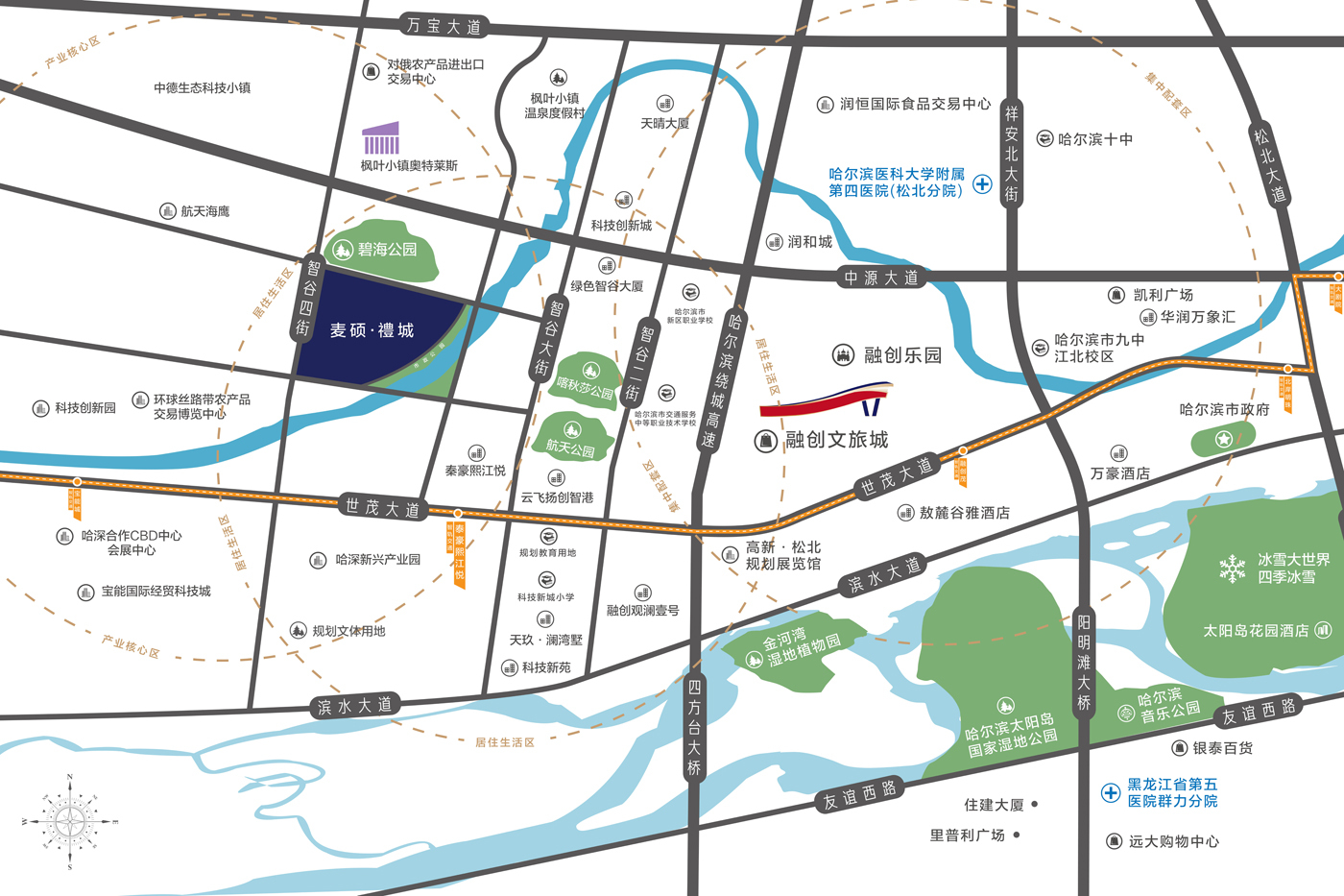 麦硕·禮城交通图